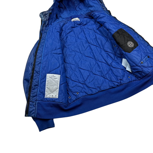 Stone Island 2014 Blue Mussola Gommata Padded Jacket - Medium