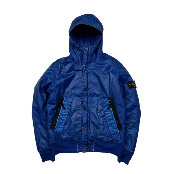 Stone Island 2014 Blue Mussola Gommata Padded Jacket - Medium