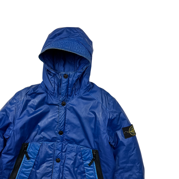Stone Island 2014 Blue Mussola Gommata Padded Jacket - Medium