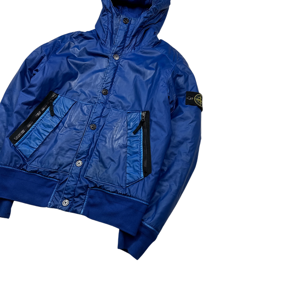 Stone Island 2014 Blue Mussola Gommata Padded Jacket - Medium