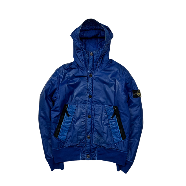 Stone Island 2014 Blue Mussola Gommata Padded Jacket - Medium