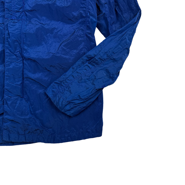 Stone Island Blue Nylon Metal Shimmer Overshirt - Medium