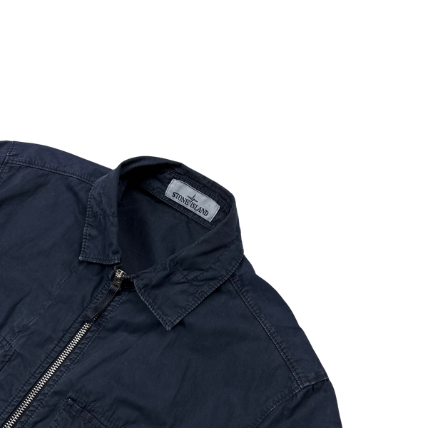Stone Island 2019 Navy Cotton Overshirt - Small