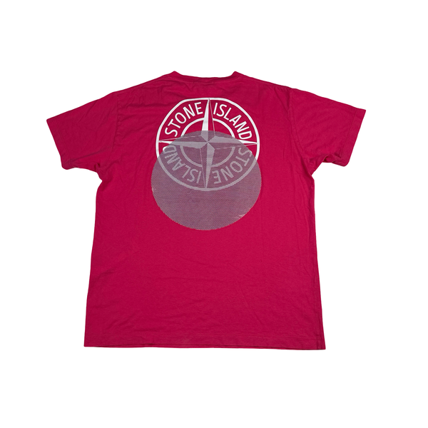 Stone Island 2022 Pink Graphic Spellout T Shirt - XL