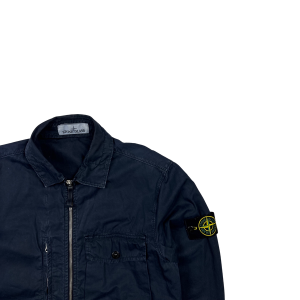 Stone Island 2019 Navy Cotton Overshirt - Small