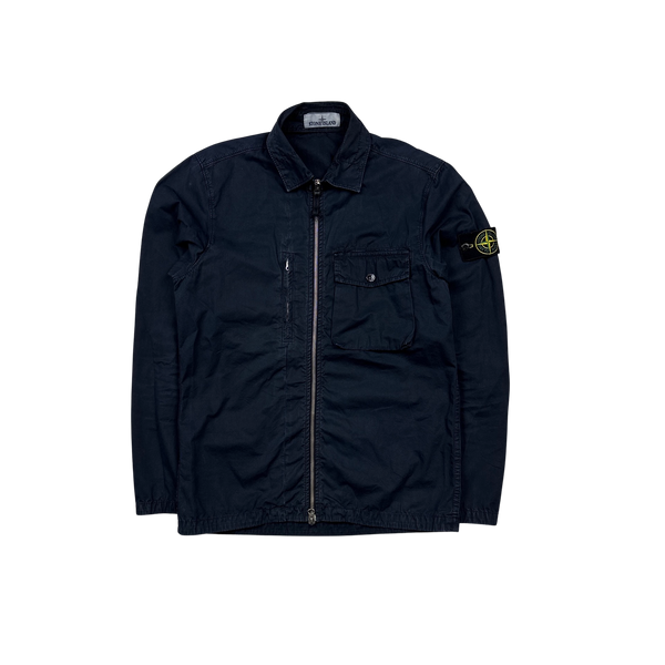 Stone Island 2019 Navy Cotton Overshirt - Small