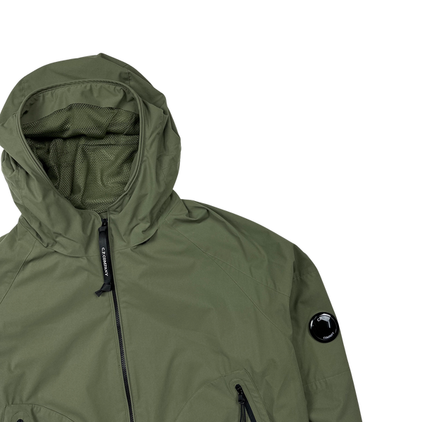 CP Company Olive Pro Tek Hooded Jacket - Medium