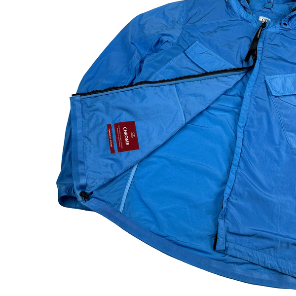 CP Company Baby Blue Chrome Hooded Goggle Jacket - XL