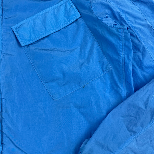 CP Company Baby Blue Chrome Hooded Goggle Jacket - XL