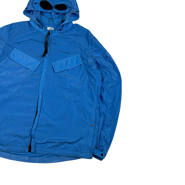 CP Company Baby Blue Chrome Hooded Goggle Jacket - XL