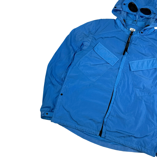 CP Company Baby Blue Chrome Hooded Goggle Jacket - XL