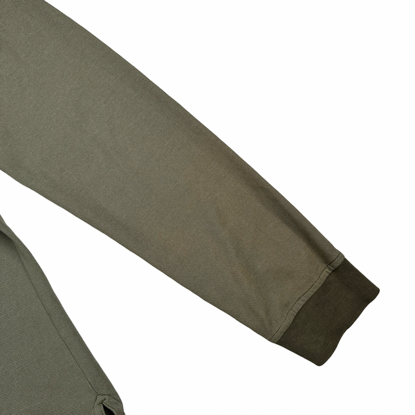 CP Company Tacting Khaki Cotton Blend Longsleeve Polo Shirt - Large