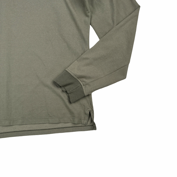 CP Company Tacting Khaki Cotton Blend Longsleeve Polo Shirt - Large