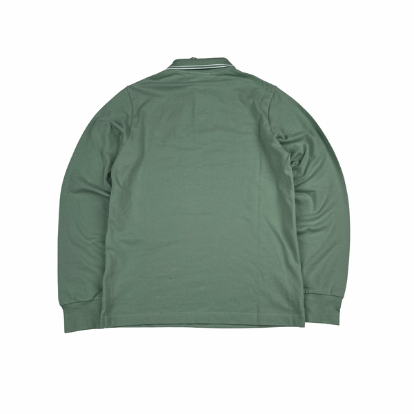 Stone Island 2022 Green Polo Longsleeve Shirt - Small