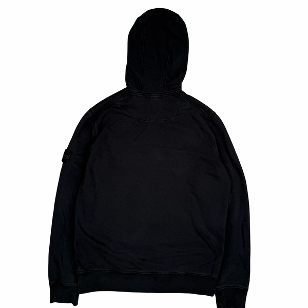 Stone Island 2020 Black Zipped Cotton Hoodie - Large