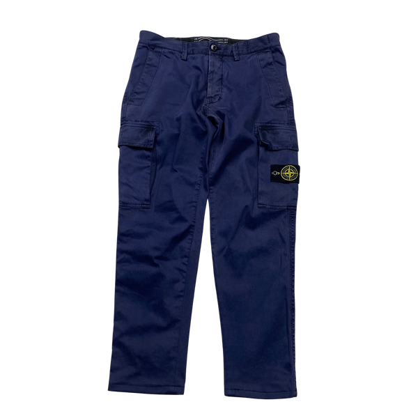 Stone Island Blue Cargo Trousers - 31"