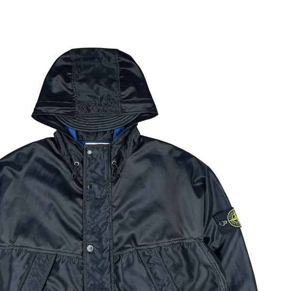 Stone Island 2012 Dark Navy Archive Techno Mesh Hooded Jacket - Large