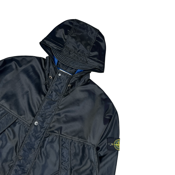 Stone Island 2012 Dark Navy Archive Techno Mesh Hooded Jacket - Large