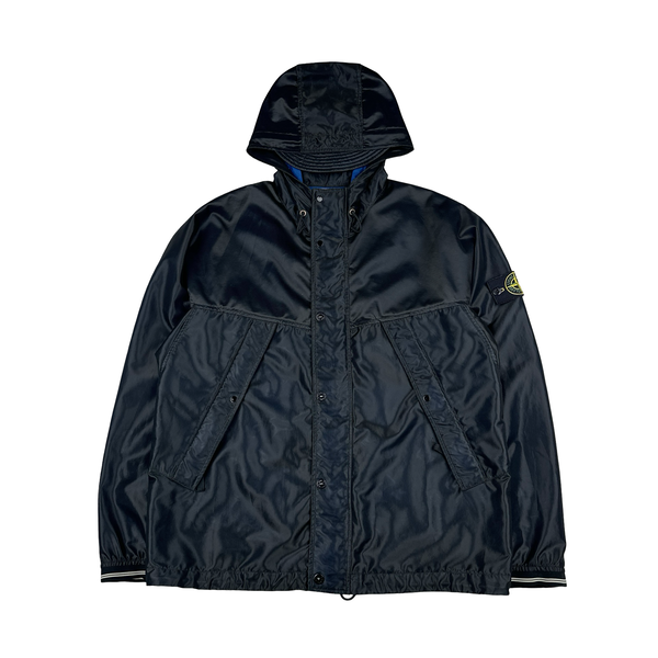 Stone Island 2012 Dark Navy Archive Techno Mesh Hooded Jacket - Large