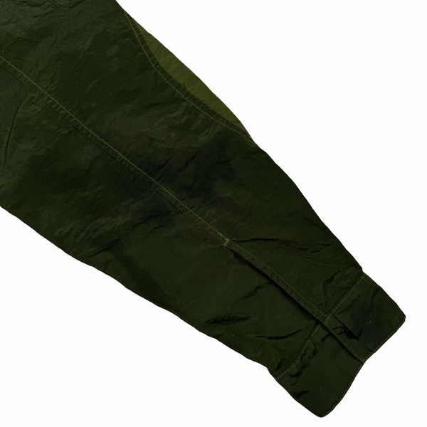 Stone Island 2020 Green Striped Nylon Metal Pullover Jacket - Large