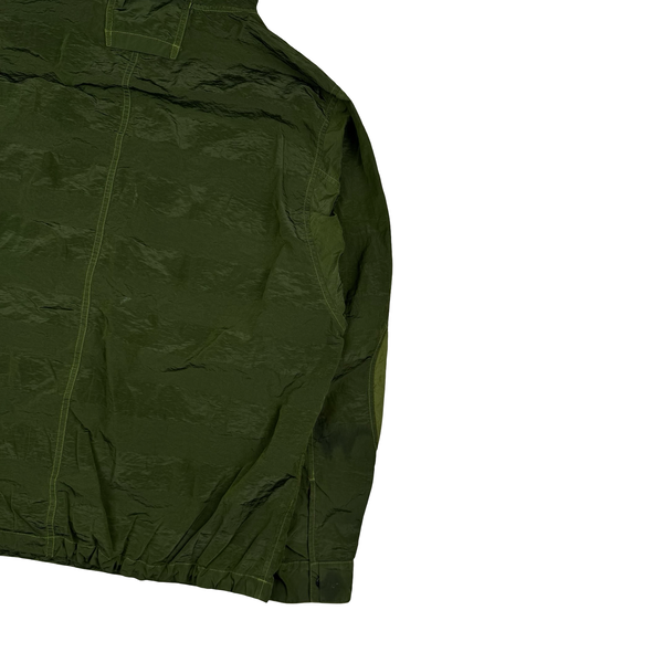 Stone Island 2020 Green Striped Nylon Metal Pullover Jacket - Large