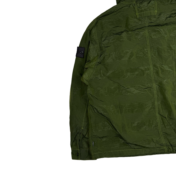 Stone Island 2020 Green Striped Nylon Metal Pullover Jacket - Large