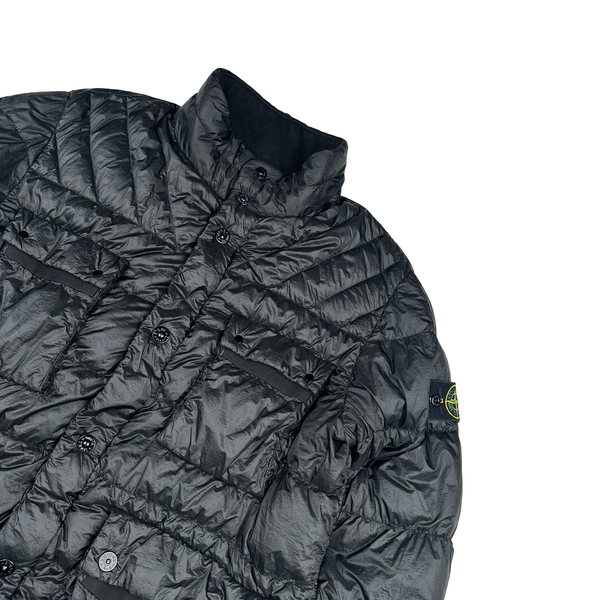 Stone Island 2012 Black Garment Dyed Puffer Jacket - 3XL