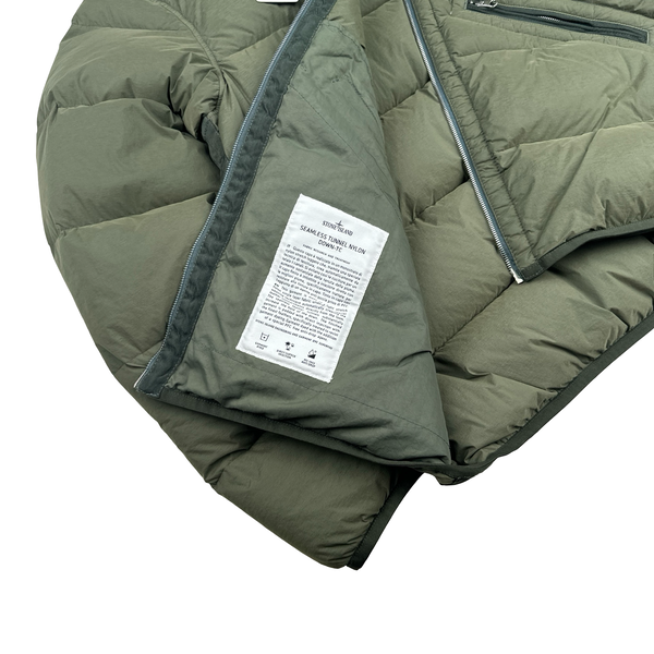 Stone Island 2024 Green Seamless Tunnel Nylon Down TC Jacket - Small