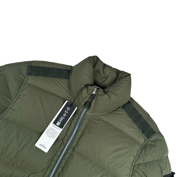 Stone Island 2024 Green Seamless Tunnel Nylon Down TC Jacket - Small