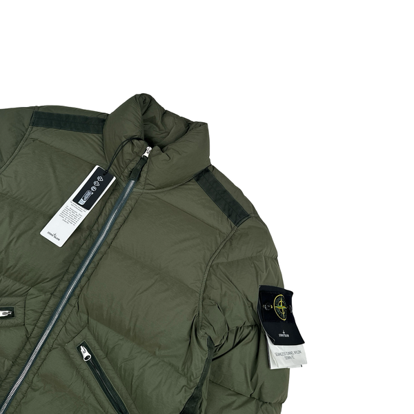 Stone Island 2024 Green Seamless Tunnel Nylon Down TC Jacket - Small