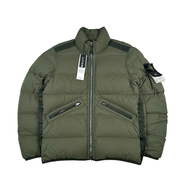 Stone Island 2024 Green Seamless Tunnel Nylon Down TC Jacket - Small