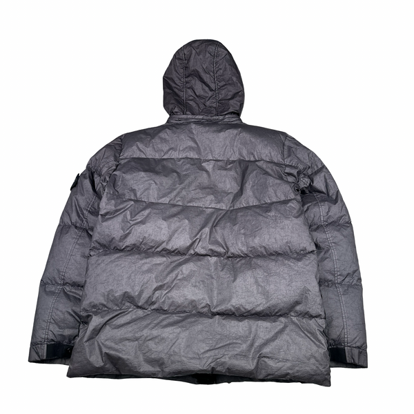 Stone Island 2003 Vintage Down Filled Navy Nylon Jacket - Large