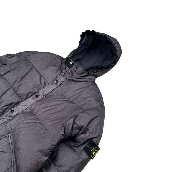 Stone Island 2003 Vintage Down Filled Navy Nylon Jacket - Large