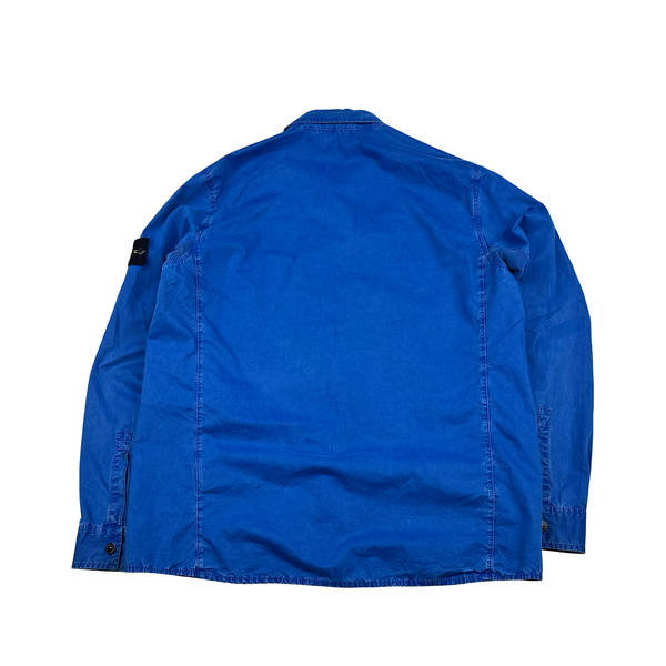 Stone Island 2017 Blue Zipped Front Pocket Overshirt - XL