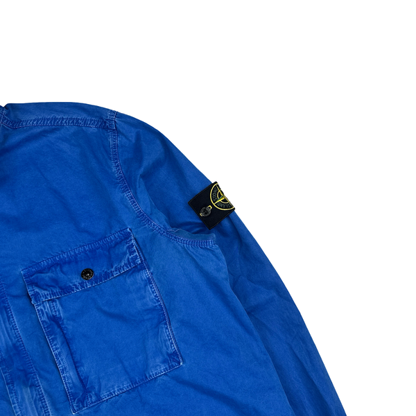 Stone Island 2017 Blue Zipped Front Pocket Overshirt - XL