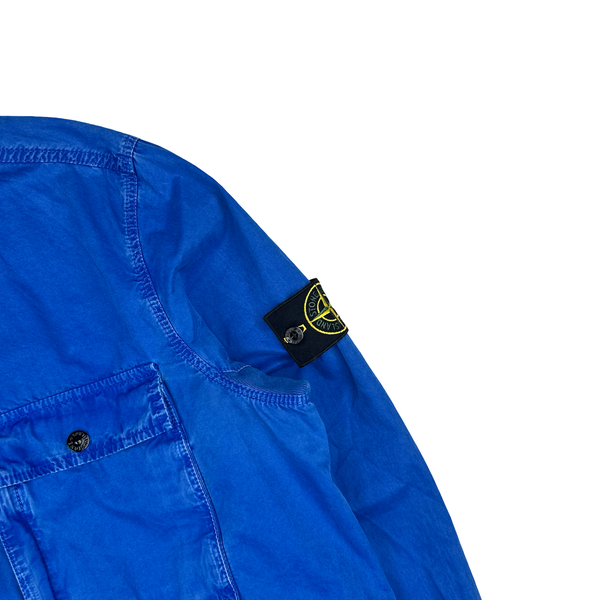 Stone Island 2017 Blue Zipped Front Pocket Overshirt - XL