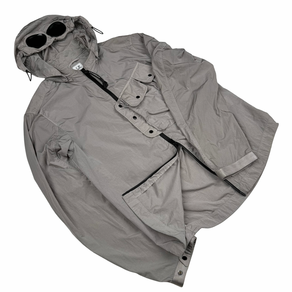 CP Company Silver Grey Chrome R Goggle Jacket - Small