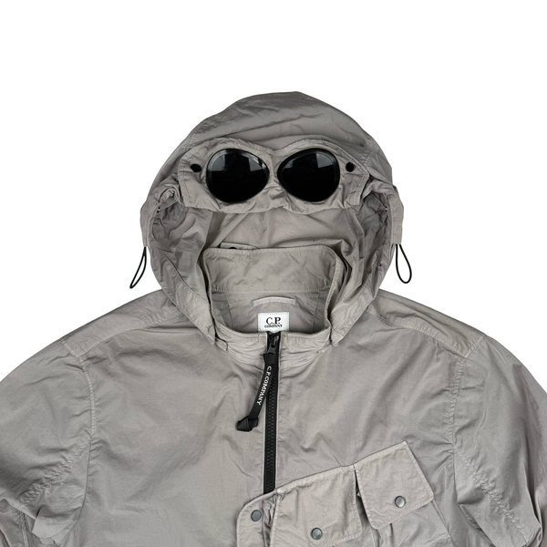 CP Company Silver Grey Chrome R Goggle Jacket - Small