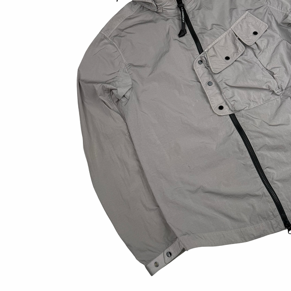 CP Company Silver Grey Chrome R Goggle Jacket - Small