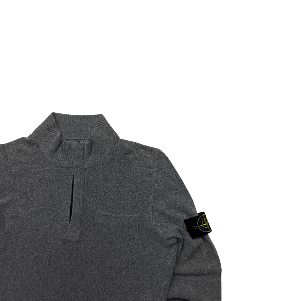 Stone Island 2018 Grey Wool Pullover Jumper - Small