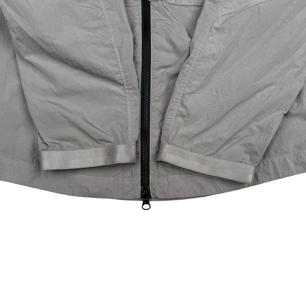CP Company Silver Grey Chrome R Goggle Jacket - Small