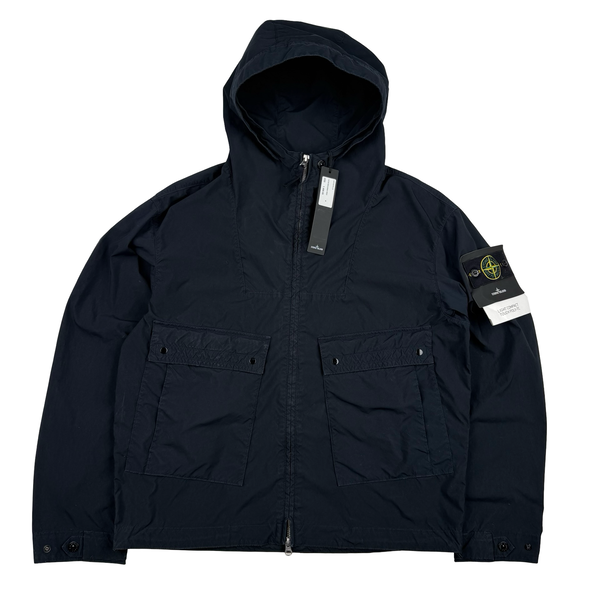 Stone Island Navy 2026 Light Compact Touch Poly-TC Hooded Jacket - Medium