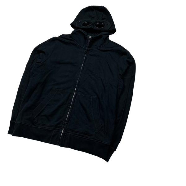 CP Company Dark Navy Zipped Cotton Goggle Jacket - XXL