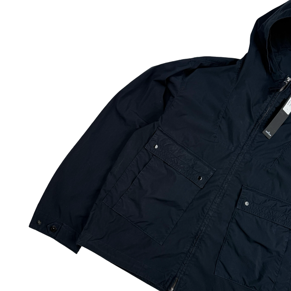 Stone Island Navy 2026 Light Compact Touch Poly-TC Hooded Jacket - Medium