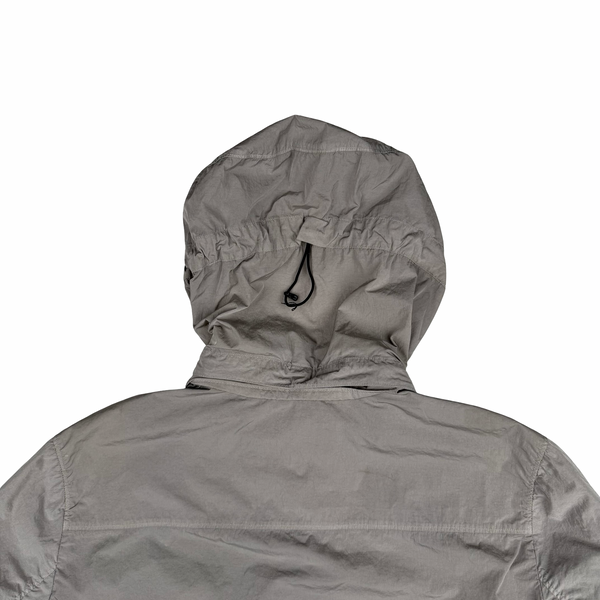 CP Company Silver Grey Chrome R Goggle Jacket - Small