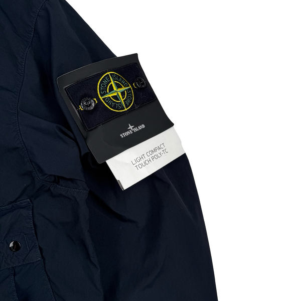 Stone Island Navy 2026 Light Compact Touch Poly-TC Hooded Jacket - Medium