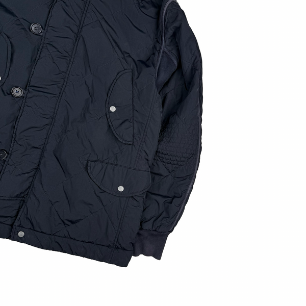 CP Company Navy 2009 Nylon Riot Mask Insulated Diamond Quilt Jacket - XL