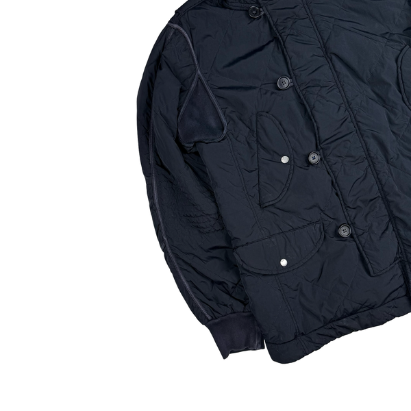 CP Company Navy 2009 Nylon Riot Mask Insulated Diamond Quilt Jacket - XL