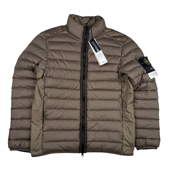 Stone Island 2024 Chocolate Loom Woven Chambers R Nylon Down-TC Puffer Jacket - Medium