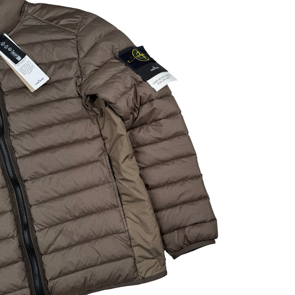 Stone Island 2024 Chocolate Loom Woven Chambers R Nylon Down-TC Puffer Jacket - Medium